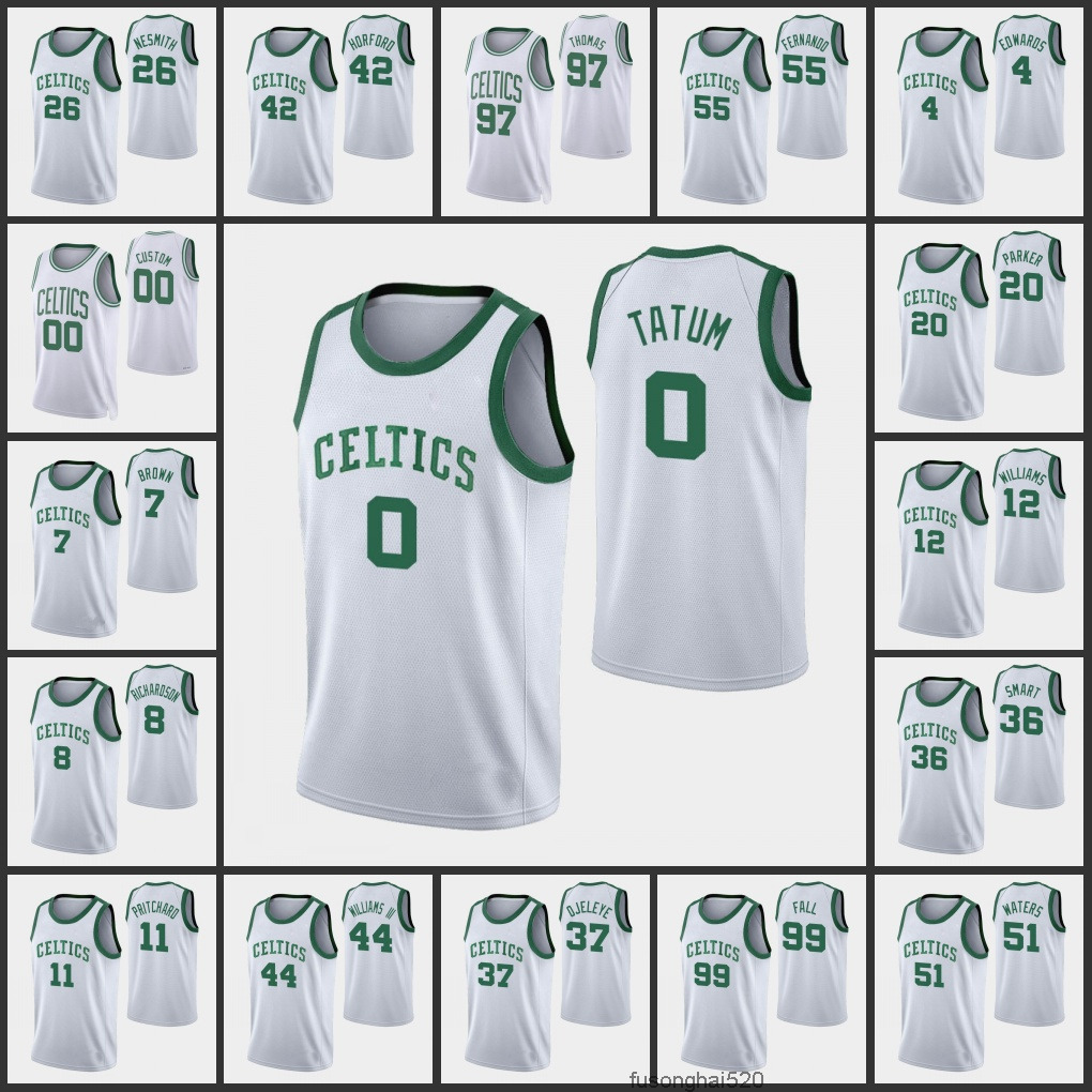 Printed Boston''Celtics''Men Jayson Tatum Jaylen Brown Brodric Thomas Carsen Edwards 75th Anniversary Custom White Jersey
Printed Boston''Celtics''Men Jayson Tatum Jaylen Brown Brodric Thomas Carsen Edwards 75th Anniversary Custom White Jersey