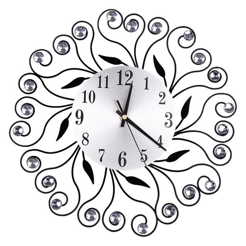 Wall Clock Wrought Iron Diamond Fashion Bedroom Silent Metal Wall Clock Decor Watch Still Life Clocks Home Decoration
Wall Clock Wrought Iron Diamond Fashion Bedroom Silent Metal Wall Clock Decor Watch Still Life Clocks Home Decoration