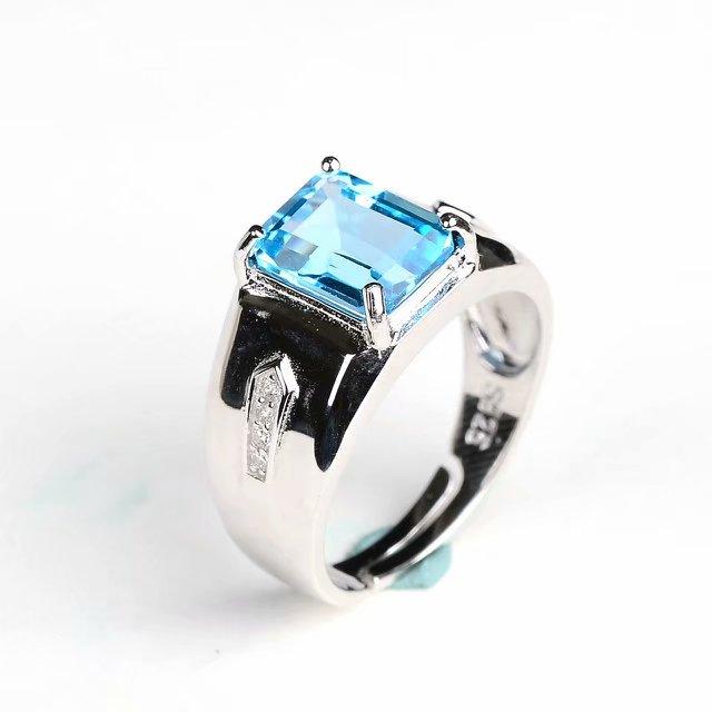 Cluster Rings Men Ring Natural Real Blue Topaz Rectangle Per Jewelry 8*10mm 4ct Gemstone 925 Sterling Silver Q208195, Golden;silver
Cluster Rings Men Ring Natural Real Blue Topaz Rectangle Per Jewelry 8*10mm 4ct Gemstone 925 Sterling Silver Q208195, Golden;silver