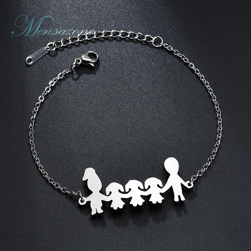 MENSAZONE Stainless Steel Whole Family Bracelet For Women 3 Girls Mama And Dad Kids Bracelet Birthday Gift
MENSAZONE Stainless Steel Whole Family Bracelet For Women 3 Girls Mama And Dad Kids Bracelet Birthday Gift