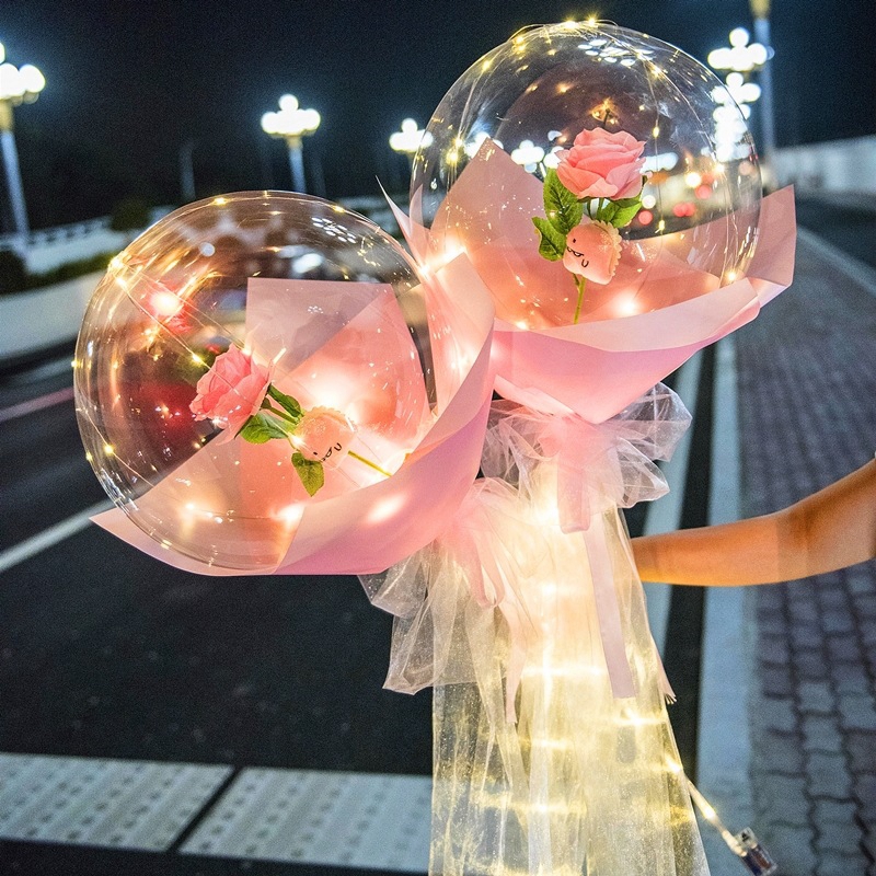 Colorful Luminous Balloon Rose Bouquet Transparent Bobo Ball Rose Valentines Day Gift Birthday Party Wedding Decoration Balloons VTKY2193
Colorful Luminous Balloon Rose Bouquet Transparent Bobo Ball Rose Valentines Day Gift Birthday Party Wedding Decoration Balloons VTKY2193