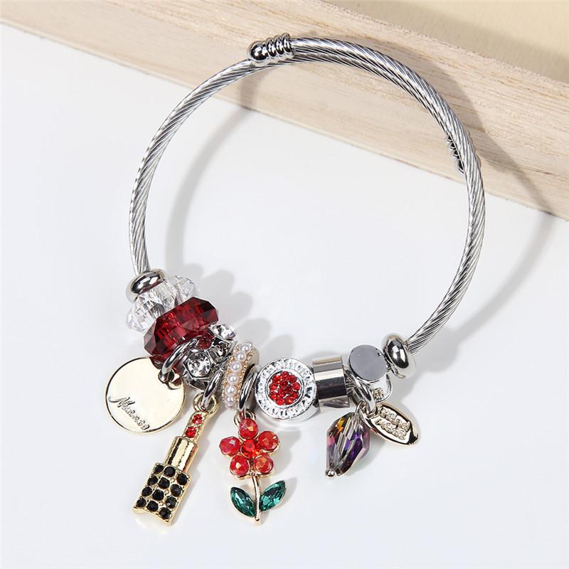 Charm Bracelets Fashion Silver Color Stainless Steel For Women Sunflower Crystal Cuff Bangles Rhinestone Pearl Beads DIY Jewelry Gifts
Charm Bracelets Fashion Silver Color Stainless Steel For Women Sunflower Crystal Cuff Bangles Rhinestone Pearl Beads DIY Jewelry Gifts