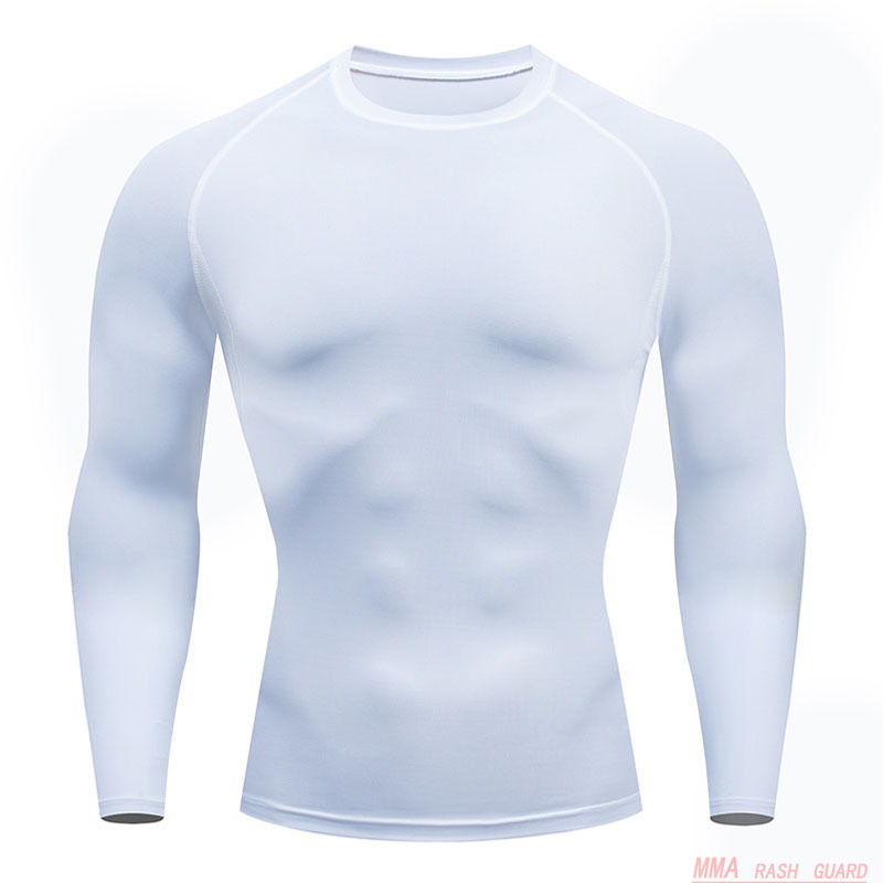 Casual Fitness T-shirt White Men' Top long sleeve Compression Tight rash guard male MMA Winter Workout Warm Base layer Jogging 1118, Red
Casual Fitness T-shirt White Men' Top long sleeve Compression Tight rash guard male MMA Winter Workout Warm Base layer Jogging 1118, Red