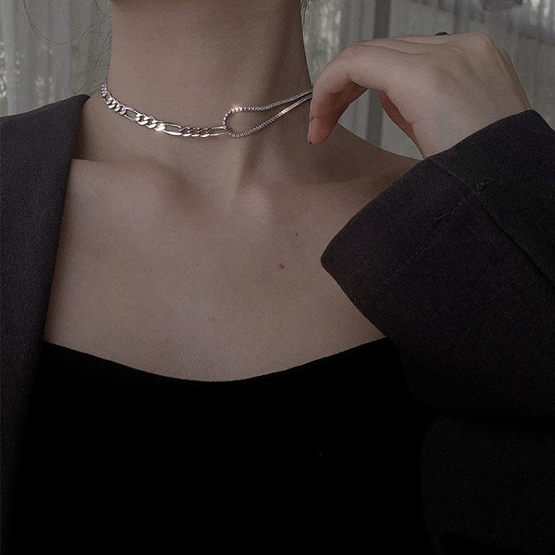 Shiny Asymmetric Chain Double Layer Crystal Rhinestone Necklace Simple Stitching Clavicle Chain Necklace Female Jewelry Gifts
Shiny Asymmetric Chain Double Layer Crystal Rhinestone Necklace Simple Stitching Clavicle Chain Necklace Female Jewelry Gifts