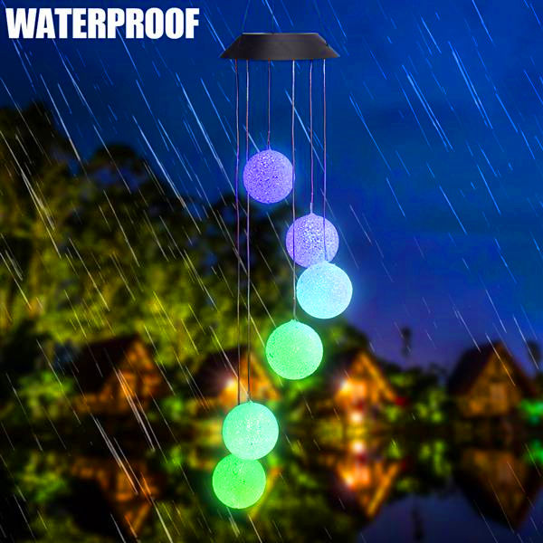 Solar Smart Light Control Wave lamp Ball Wind Chime Style Corridor Decoration Pendant Lamps Beads Black Panel Colorful Lights
Solar Smart Light Control Wave lamp Ball Wind Chime Style Corridor Decoration Pendant Lamps Beads Black Panel Colorful Lights