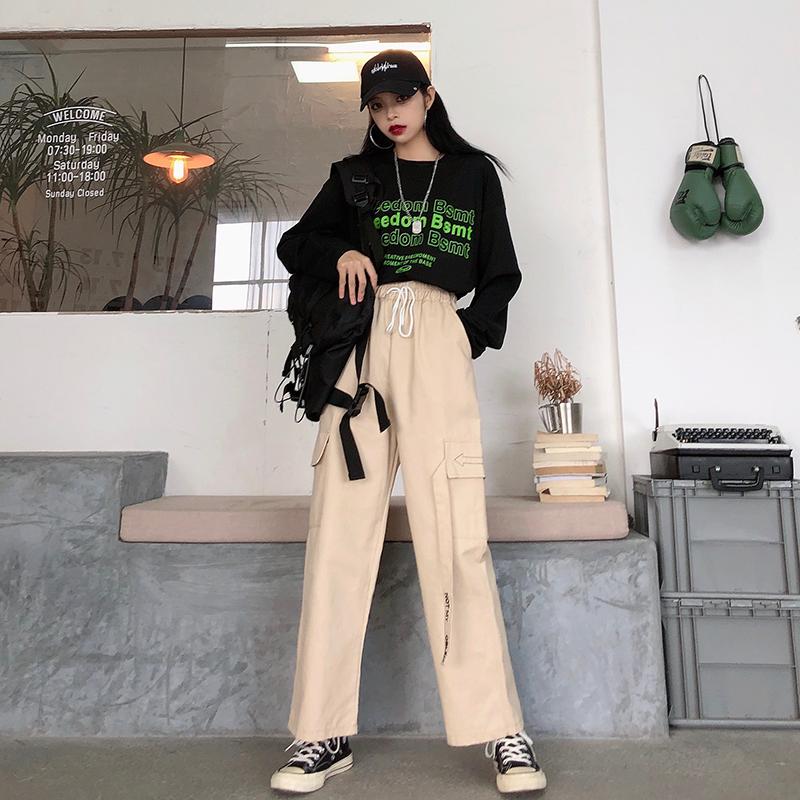 women Handsome Harajuku Casual trousers New work pants street hip hop loose high waist straight retro wide leg pants Couple, Black thin
women Handsome Harajuku Casual trousers New work pants street hip hop loose high waist straight retro wide leg pants Couple, Black thin