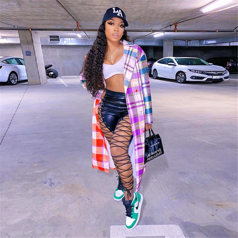 Plaid Trench Coat For Women Fall 2021 Plus Size Clothing Elegant Long Coat Women Fashion Patchwork Outwear Mujer, Red purple
Plaid Trench Coat For Women Fall 2021 Plus Size Clothing Elegant Long Coat Women Fashion Patchwork Outwear Mujer, Red purple