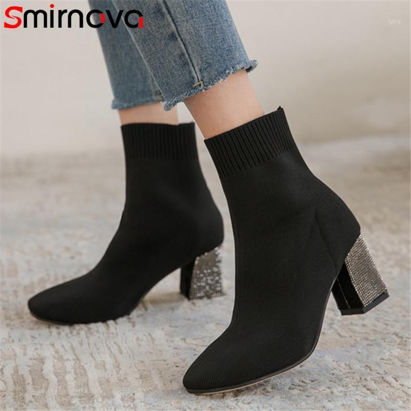 Smirnova 2020 new arrive women ankle boots round toe crystal high heel party shoes autumn knitting Elastic boots woman1, Black
Smirnova 2020 new arrive women ankle boots round toe crystal high heel party shoes autumn knitting Elastic boots woman1, Black
