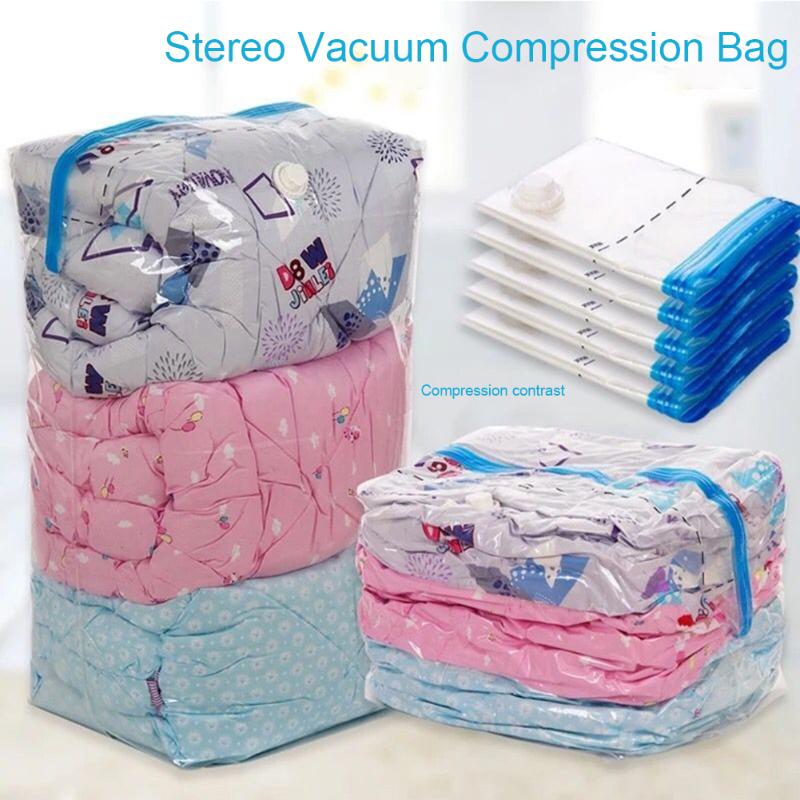 High Capacity Home Vacuum Bag For Clothes Quilts Package Compressed Organizer Foldable Space Saving Transparent Seal Bags
High Capacity Home Vacuum Bag For Clothes Quilts Package Compressed Organizer Foldable Space Saving Transparent Seal Bags