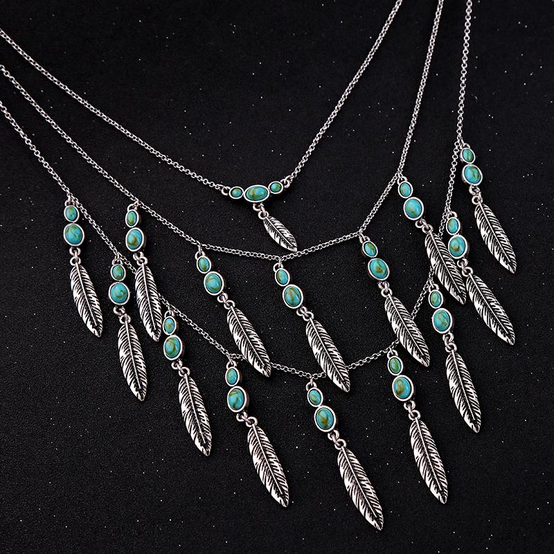 Silver Color Chain Retro Layered Necklace Patterned Blue Acrylic Alloy Feather Charm Statement Necklace For Women Gifts
Silver Color Chain Retro Layered Necklace Patterned Blue Acrylic Alloy Feather Charm Statement Necklace For Women Gifts