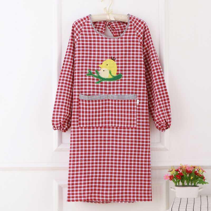 Korean fashion long-sleeved cotton apron kitchen adult gown waterproof oil-proof belt sleeve anti-dressing apron1
Korean fashion long-sleeved cotton apron kitchen adult gown waterproof oil-proof belt sleeve anti-dressing apron1