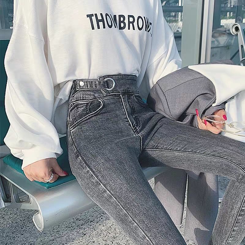Fashion street wear denim the women of vintage thin ankle-length pencil 2020 new waist chain boyfriend brim pants, Blue
Fashion street wear denim the women of vintage thin ankle-length pencil 2020 new waist chain boyfriend brim pants, Blue