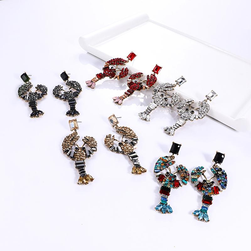 New Animal Seahorse Fish Crayfish Drop Earrings Multi-color Full Crystal Birds Snake Dangle Earrings Party Ear Jewelry
New Animal Seahorse Fish Crayfish Drop Earrings Multi-color Full Crystal Birds Snake Dangle Earrings Party Ear Jewelry