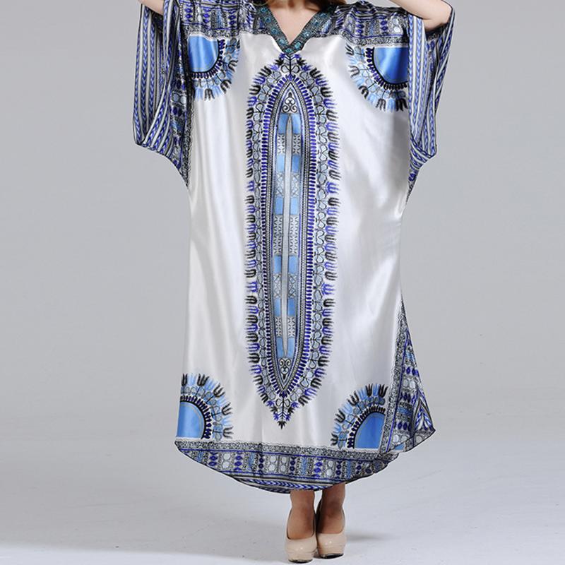 Dresses For Women African Clothing Bohe Style V-Neck Loose Pullover Blue Pattern Printed For Daily Casual Dress Dashiki
Dresses For Women African Clothing Bohe Style V-Neck Loose Pullover Blue Pattern Printed For Daily Casual Dress Dashiki
