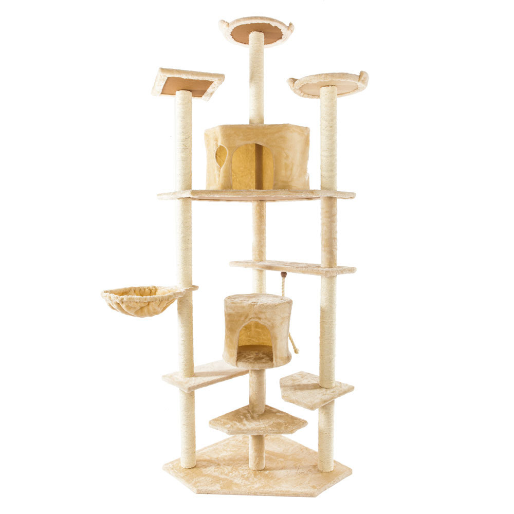US Stock 80inch Cat Tree Tower Play House Condo Furniture Scratch Post Basket Cat Climb Tree Climb Holder Climbing Stand Hammock
US Stock 80inch Cat Tree Tower Play House Condo Furniture Scratch Post Basket Cat Climb Tree Climb Holder Climbing Stand Hammock