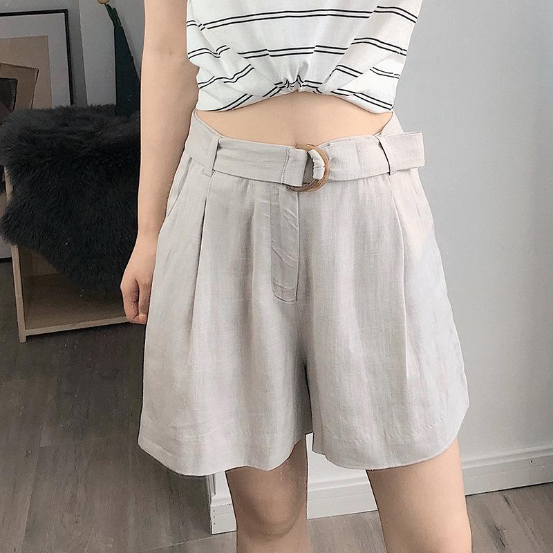 Women's Casual Linen Shorts 2021 New Summer High Waist Female Casual Shorts with Sashes White Grey Green
Women's Casual Linen Shorts 2021 New Summer High Waist Female Casual Shorts with Sashes White Grey Green
