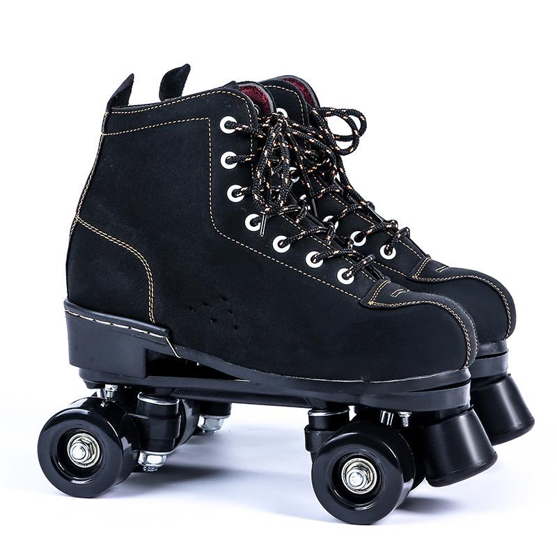 Artificial Leather Roller Skates For Adult Black Double Line Skates Women Men Two Line Skating Shoes Flash 4 Wheels Patines, Red wheel
Artificial Leather Roller Skates For Adult Black Double Line Skates Women Men Two Line Skating Shoes Flash 4 Wheels Patines, Red wheel