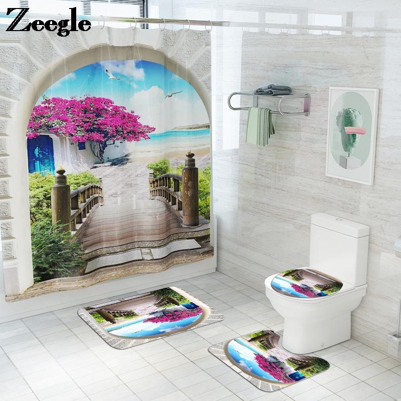 Zeegle pastoral style bathroom mat and shower curtain microfiber toilet carpet bathroom carpet non-slip foot pad cover
Zeegle pastoral style bathroom mat and shower curtain microfiber toilet carpet bathroom carpet non-slip foot pad cover