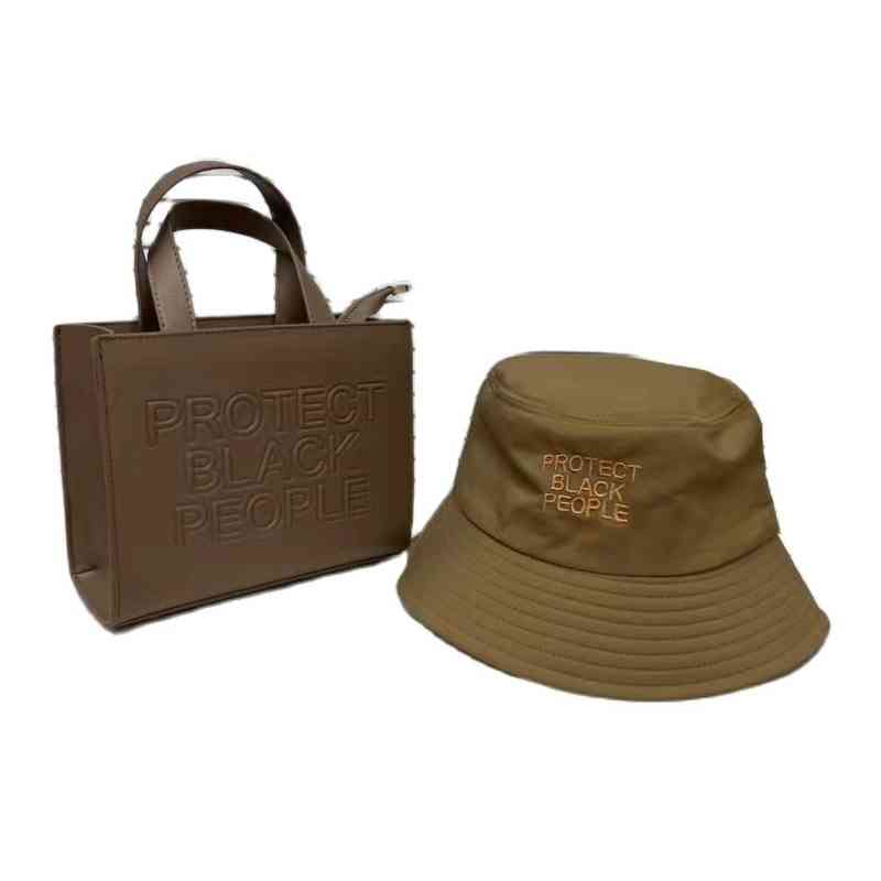Tote Bag and Bucket Hat Set for Women Pu Leather Handbags Ladies Fisherman Purses Design Letter Protect Black People, P-orange hat
Tote Bag and Bucket Hat Set for Women Pu Leather Handbags Ladies Fisherman Purses Design Letter Protect Black People, P-orange hat