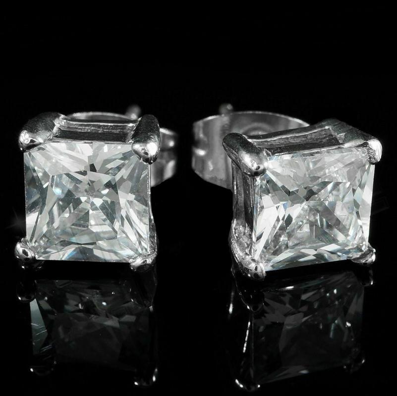 Luxury Gold Princess Cut CZ Stud Earrings Motorcycle Party Hip Hop Iced Out Earrings Cocktail Party Women Men's Jewelry
Luxury Gold Princess Cut CZ Stud Earrings Motorcycle Party Hip Hop Iced Out Earrings Cocktail Party Women Men's Jewelry