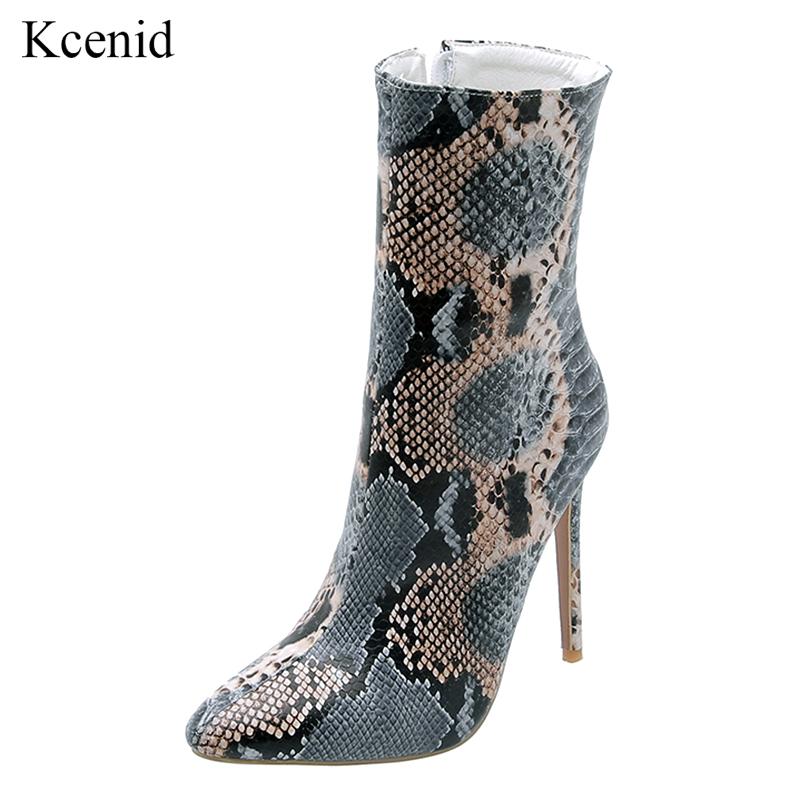 Kcenid 2020 New women zipper boots snake print pu leather boots high heels pointed toe ankle for women ladies sexy shoes, Black
Kcenid 2020 New women zipper boots snake print pu leather boots high heels pointed toe ankle for women ladies sexy shoes, Black