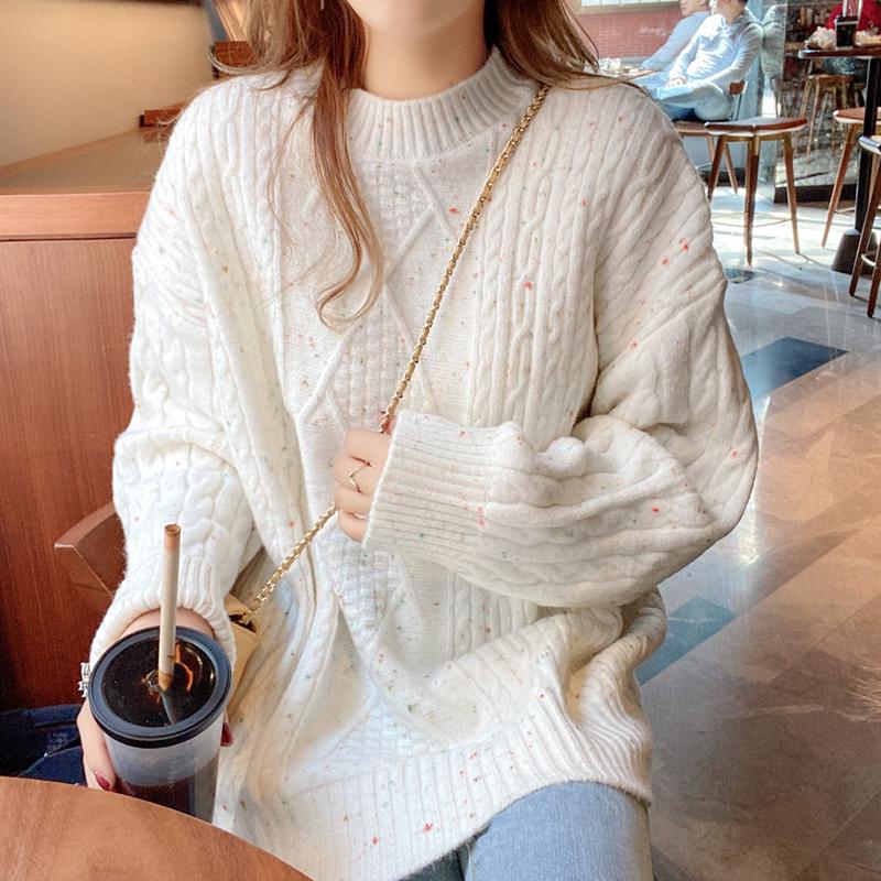 2021 Spring Women White O-Neck Sweater Thick Warm Pullovers Lady Oversized Full Sleeve Jumper Knitted Elegance Girl Tops T0N857T, Beige
2021 Spring Women White O-Neck Sweater Thick Warm Pullovers Lady Oversized Full Sleeve Jumper Knitted Elegance Girl Tops T0N857T, Beige