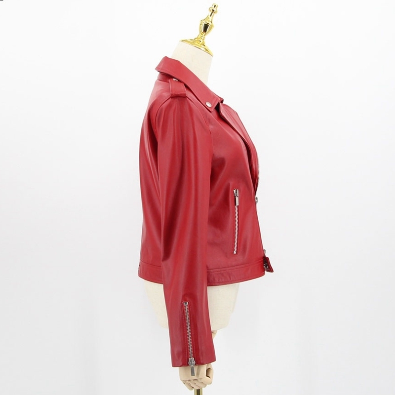 QIUCHEN arrival women spring real leather jacket genuine sheep leather coat Fashion women jacket 201030