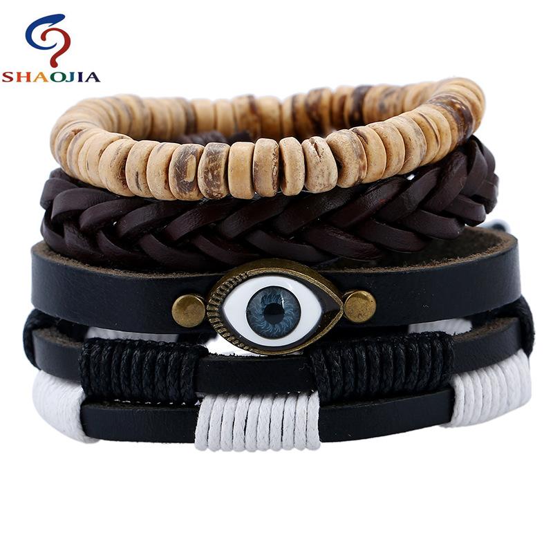 Beaded, Strands 4Psc/set Fashion Leather Bracelet Coconut Shells Beads Eye Shape Strand Bracelets Braided Beaded For Women
Beaded, Strands 4Psc/set Fashion Leather Bracelet Coconut Shells Beads Eye Shape Strand Bracelets Braided Beaded For Women