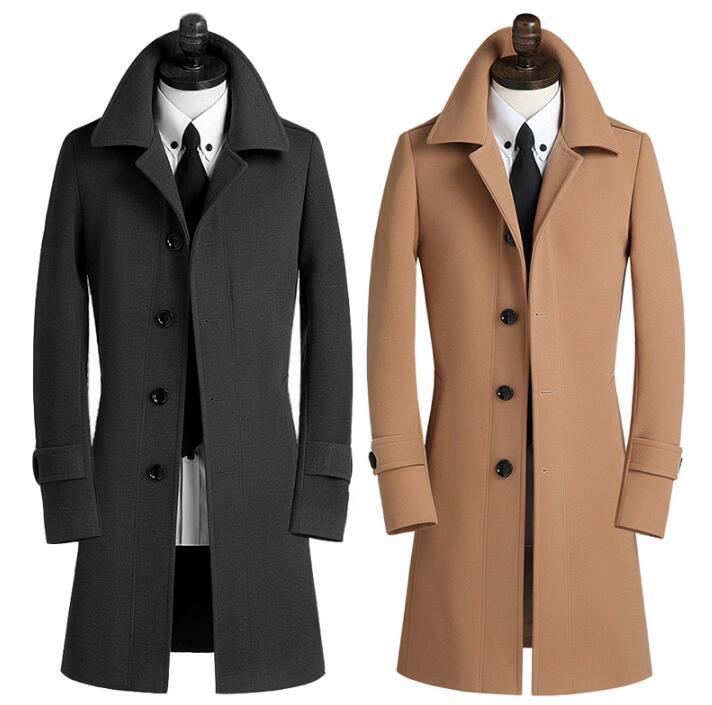 Khaki casual woolen coat men thicken trench coats long sleeves overcoat mens cashmere coat casaco masculino inverno england, Black
Khaki casual woolen coat men thicken trench coats long sleeves overcoat mens cashmere coat casaco masculino inverno england, Black