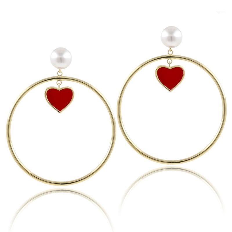 Lancharmed 2020 new fashion women hoop earrings Pearl red heart plated earring for women rohs copper female jewelry1
Lancharmed 2020 new fashion women hoop earrings Pearl red heart plated earring for women rohs copper female jewelry1