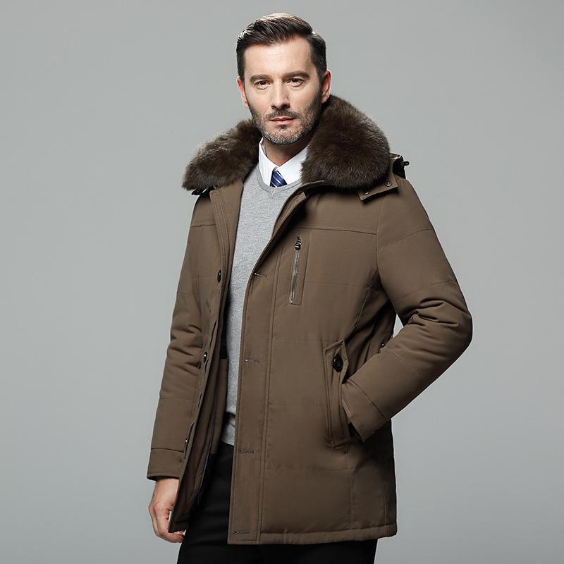 2020 down jacket men's middle-aged and elderly thickened warm down jacket fur collar hooded white duck coat
2020 down jacket men's middle-aged and elderly thickened warm down jacket fur collar hooded white duck coat