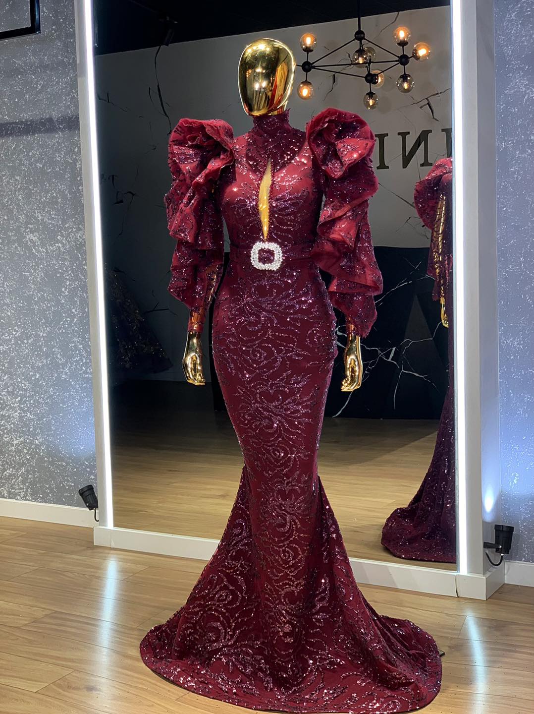 2020 Arabic Aso Ebi Mermaid Sparkly Sexy Evening Dresses Lace Long Sleeves Prom Dresses Stylish Formal Party Second Reception Gowns ZJ856, Dark green
2020 Arabic Aso Ebi Mermaid Sparkly Sexy Evening Dresses Lace Long Sleeves Prom Dresses Stylish Formal Party Second Reception Gowns ZJ856, Dark green