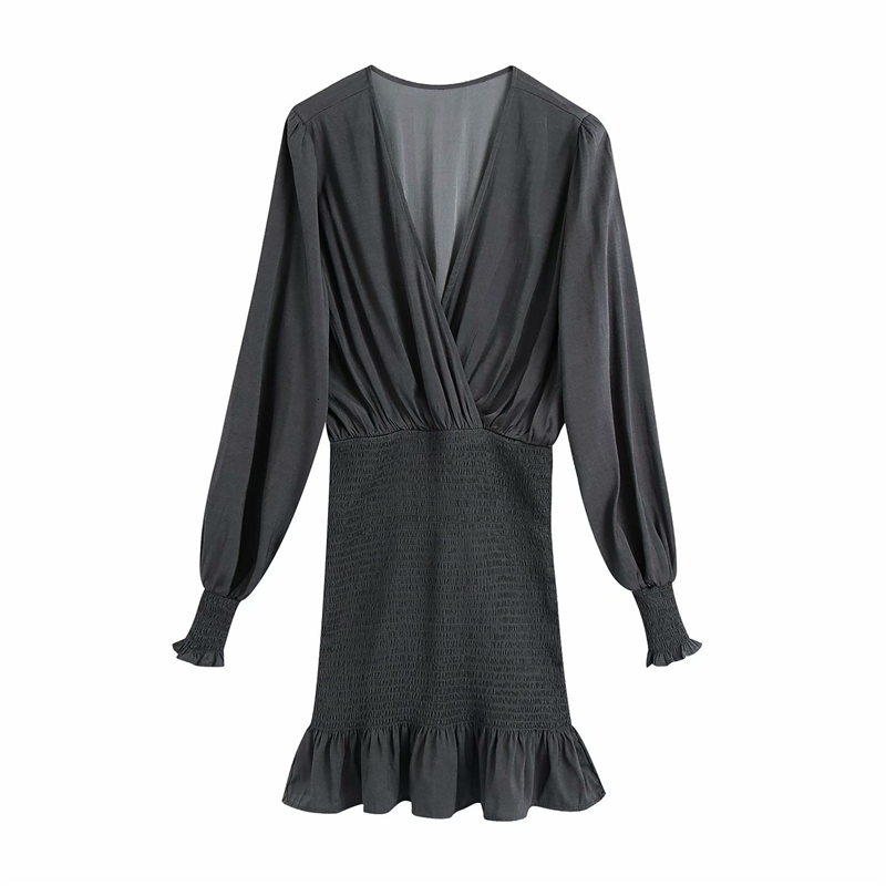2021 New Elegant Women Solid Grey Es Fashion Ladies V-neck Sleeve Streetwear Female Chic Patchwork Mini Vestidos 3say, Dark grey
2021 New Elegant Women Solid Grey Es Fashion Ladies V-neck Sleeve Streetwear Female Chic Patchwork Mini Vestidos 3say, Dark grey