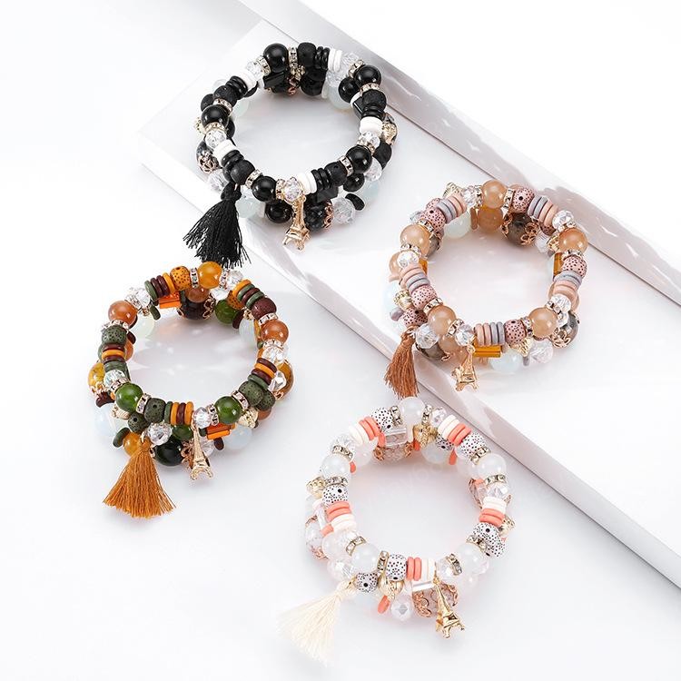 4 Styles Bohemian Tassel Beads Bracelets Hip Hop Jewelry Women Charm Pendant Bangle Set Stretch Multilayer Stackable Bracelet
4 Styles Bohemian Tassel Beads Bracelets Hip Hop Jewelry Women Charm Pendant Bangle Set Stretch Multilayer Stackable Bracelet