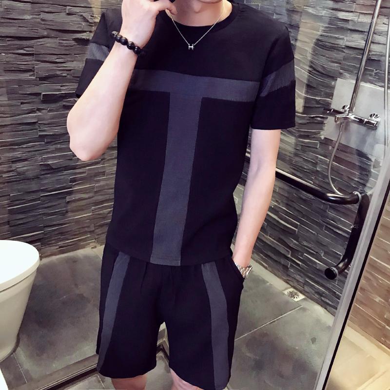 Fashion Streetwear Tracksuit Set Summer Korea Style Clothes Mens Short Sleeve T Shirts + Short 2 Pcs Set Splice Mens Sportswear1, Black
Fashion Streetwear Tracksuit Set Summer Korea Style Clothes Mens Short Sleeve T Shirts + Short 2 Pcs Set Splice Mens Sportswear1, Black