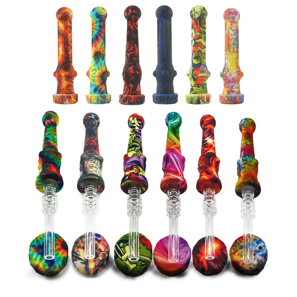 DHL Silicone Nectar Collector Kit Silicone Pipe with Stainless Steel Tip & Quartz tip Dab Straw Oil Rig Smoke Pipe Smoking Accessorie Pipe
DHL Silicone Nectar Collector Kit Silicone Pipe with Stainless Steel Tip & Quartz tip Dab Straw Oil Rig Smoke Pipe Smoking Accessorie Pipe