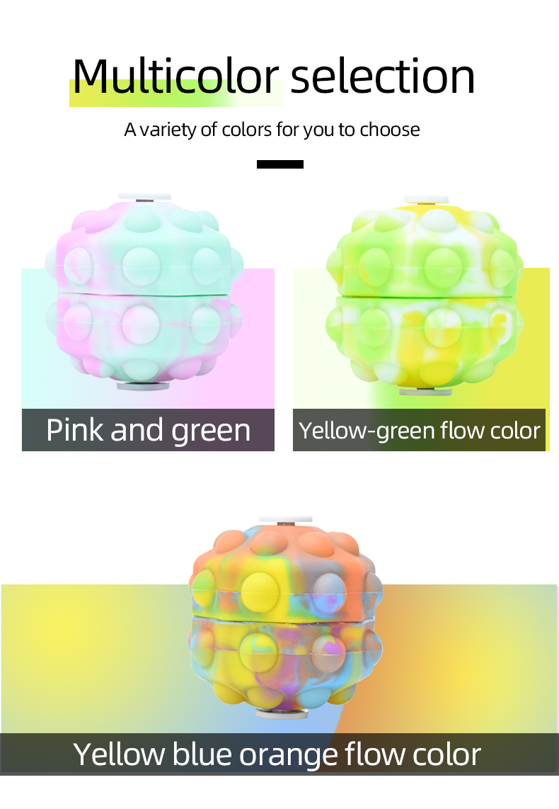 2022 Fidgetyg Silicone kneading ball toy rat killing pioneer 3D decompression ball popit luminous rotary extrusion toys