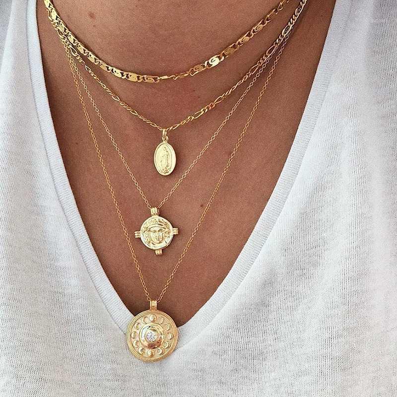 Creative Fashion Coin Figure Pendant Necklace Choker Necklaces Gold Color Women Holiday Beach Statement Boho Jewelry Link Chain1
Creative Fashion Coin Figure Pendant Necklace Choker Necklaces Gold Color Women Holiday Beach Statement Boho Jewelry Link Chain1
