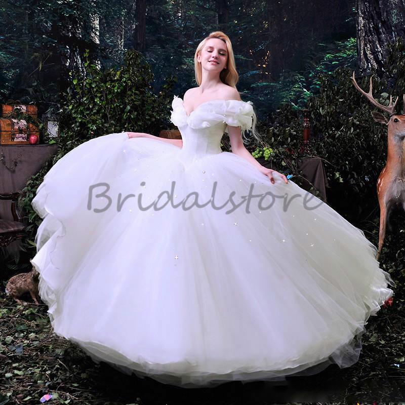 Cinderella Off The Shoulder Prom Dresses Elegant Ball Gown Puffy Sweet Evening Beaded Princess Pageant Party Dress Wear 6660306