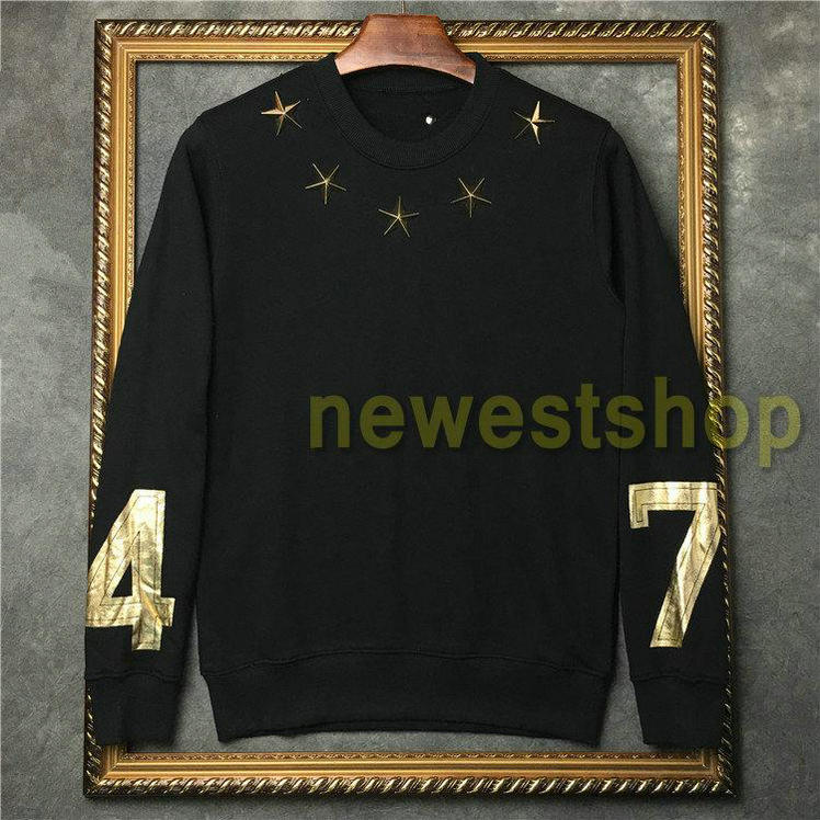 2021 hotselling autumn fashion tag clothing mens gold metal star 74 hot stamp print hoodies pullover Designer sweatshirt womens jumpers, Black
2021 hotselling autumn fashion tag clothing mens gold metal star 74 hot stamp print hoodies pullover Designer sweatshirt womens jumpers, Black
