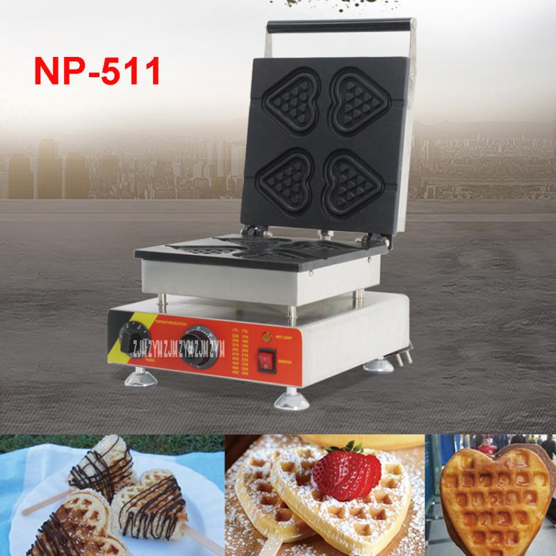 1PC NP-511 110V/220V Electric Commercial Nonstick Heart-shape Lolly Waffle Stick Maker Iron Machine Baker stainless steel 1.5KW
1PC NP-511 110V/220V Electric Commercial Nonstick Heart-shape Lolly Waffle Stick Maker Iron Machine Baker stainless steel 1.5KW