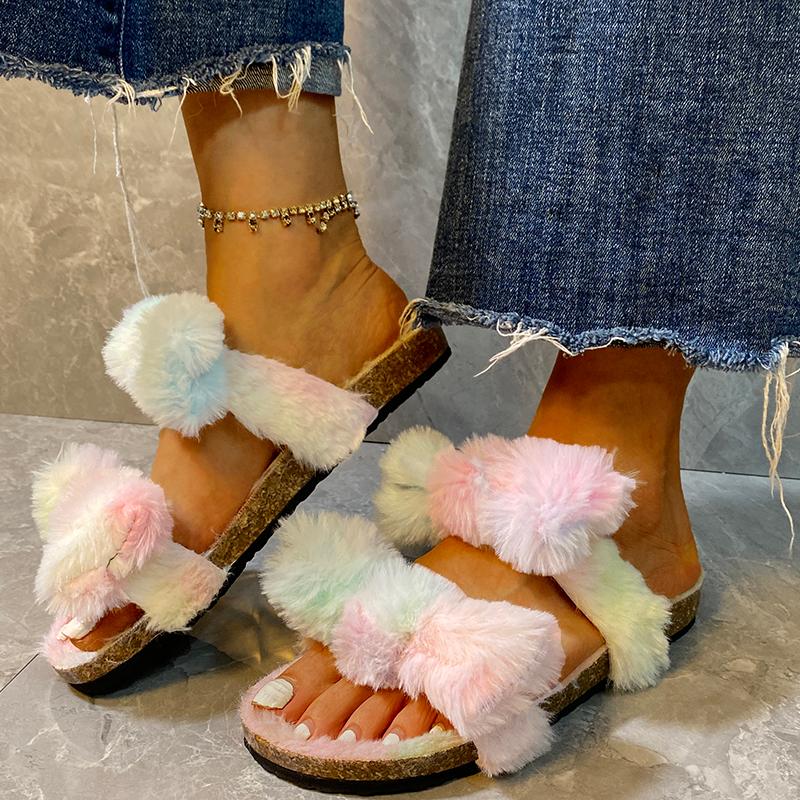 2021 Winter Women Soft Home Slippers with Faux Fur Plush Warm Slides Shoes Woman Slip on Flats Female Leopard Femme Plus Size 43, Blue
2021 Winter Women Soft Home Slippers with Faux Fur Plush Warm Slides Shoes Woman Slip on Flats Female Leopard Femme Plus Size 43, Blue