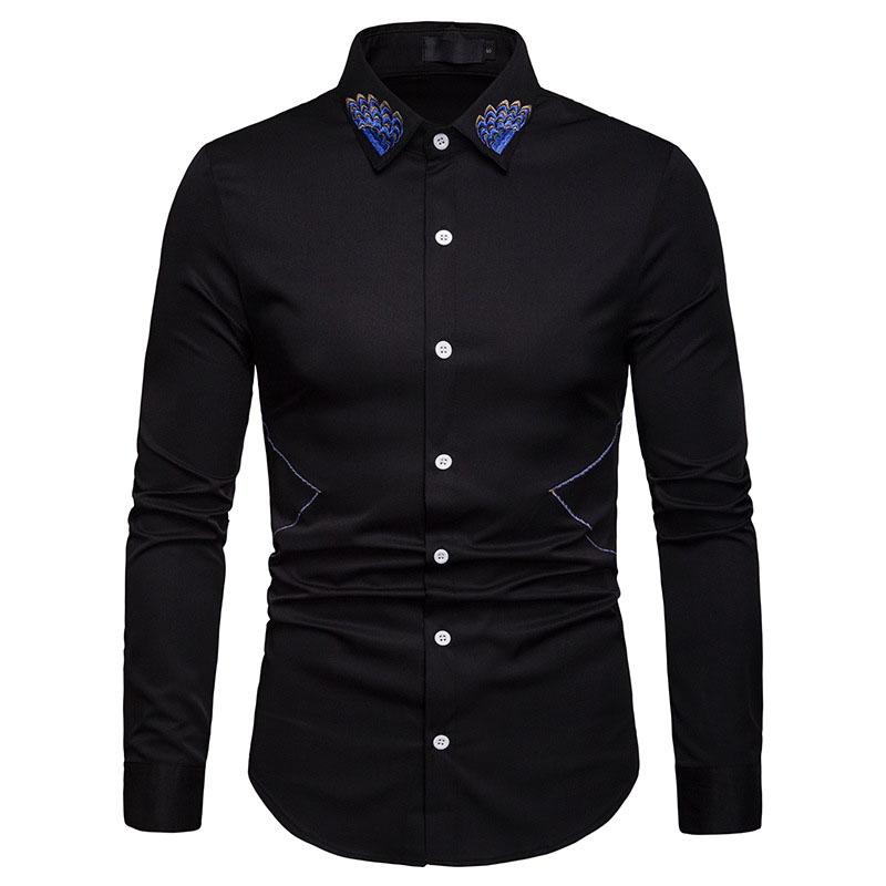 Mens Black Dress Shirts 2020 Fashion Slim Fit Long Sleeve Embroidery Shirt Men Business Wedding Groom Tuxedo Shirt Male Chemise
Mens Black Dress Shirts 2020 Fashion Slim Fit Long Sleeve Embroidery Shirt Men Business Wedding Groom Tuxedo Shirt Male Chemise