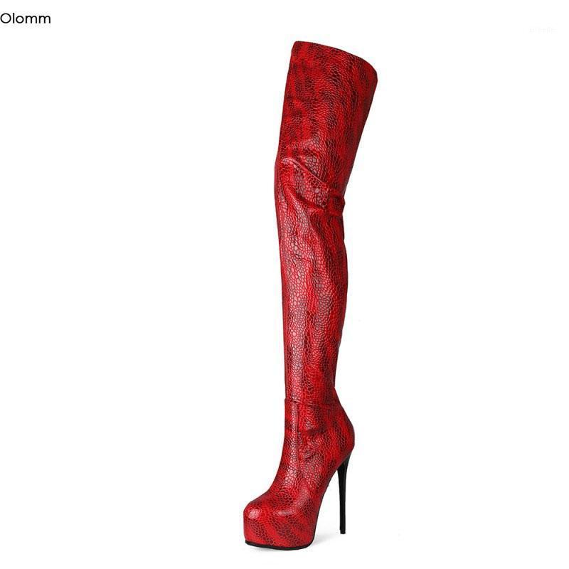 Olomm 2020 New Arrival Handmade Women Thigh High Boots Stiletto Heels Round Toe Gorgeous Red Night Club Shoes Women US Size 5-131, D2697 red
Olomm 2020 New Arrival Handmade Women Thigh High Boots Stiletto Heels Round Toe Gorgeous Red Night Club Shoes Women US Size 5-131, D2697 red
