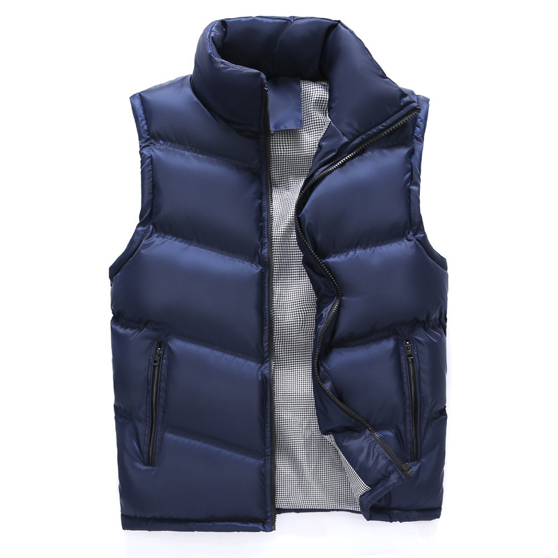 Winter Men's Sleeveless Vest Casual Cotton-Padded Photographer Coats Body Warmer Thickened Male Vests Waistcoats XCZ27 201216