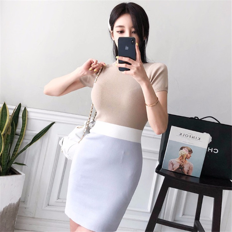 2021 New Sexy Mini Feminine Round Collar Elegant Contrast Color Stretchy Bandage Short Dress 1L9B, White
2021 New Sexy Mini Feminine Round Collar Elegant Contrast Color Stretchy Bandage Short Dress 1L9B, White