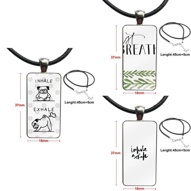 Yoga Print Relax Print Inhale Exhale Fashion Glass Cabochon Pendant Rectangle Necklace Choker Necklace Jewelry For Girls
Yoga Print Relax Print Inhale Exhale Fashion Glass Cabochon Pendant Rectangle Necklace Choker Necklace Jewelry For Girls