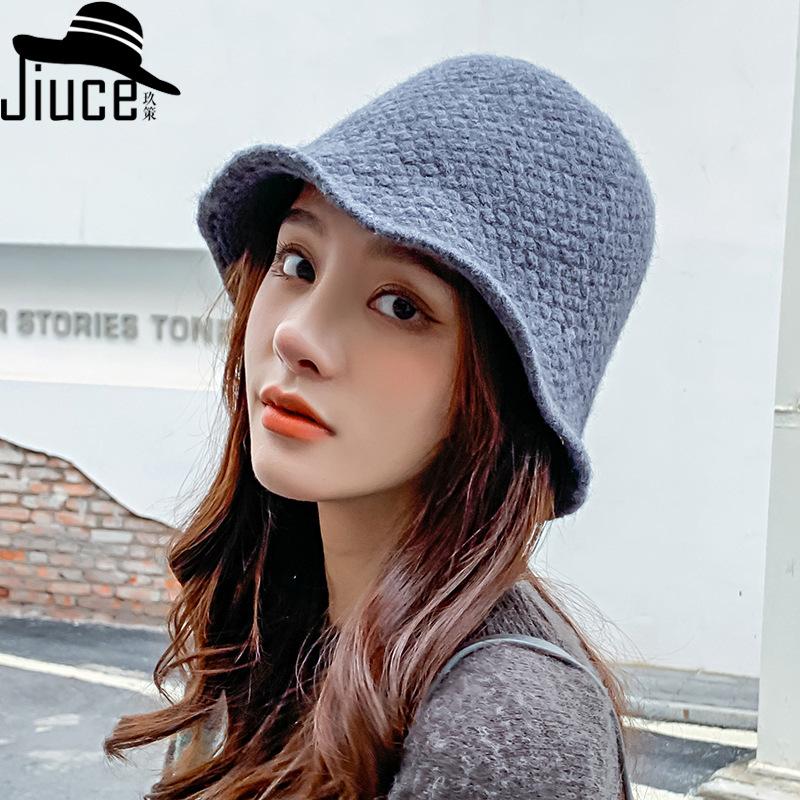 female qiu dong the day han edition fashion knitting wool line bucket hat Japanese pure color warm basin hat factory, Black
female qiu dong the day han edition fashion knitting wool line bucket hat Japanese pure color warm basin hat factory, Black