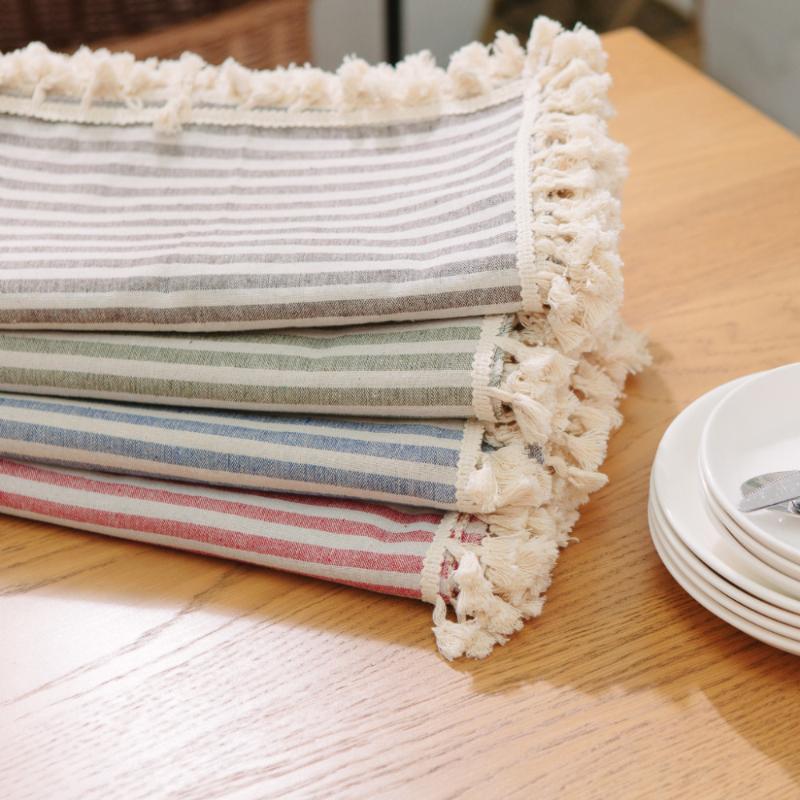 Korean Polyester Cotton Tablecloth Simple Pure color Striped Tassel Dust-proof Table cloth Wedding Hotel Rectangular Cover cloth, Red striped
Korean Polyester Cotton Tablecloth Simple Pure color Striped Tassel Dust-proof Table cloth Wedding Hotel Rectangular Cover cloth, Red striped