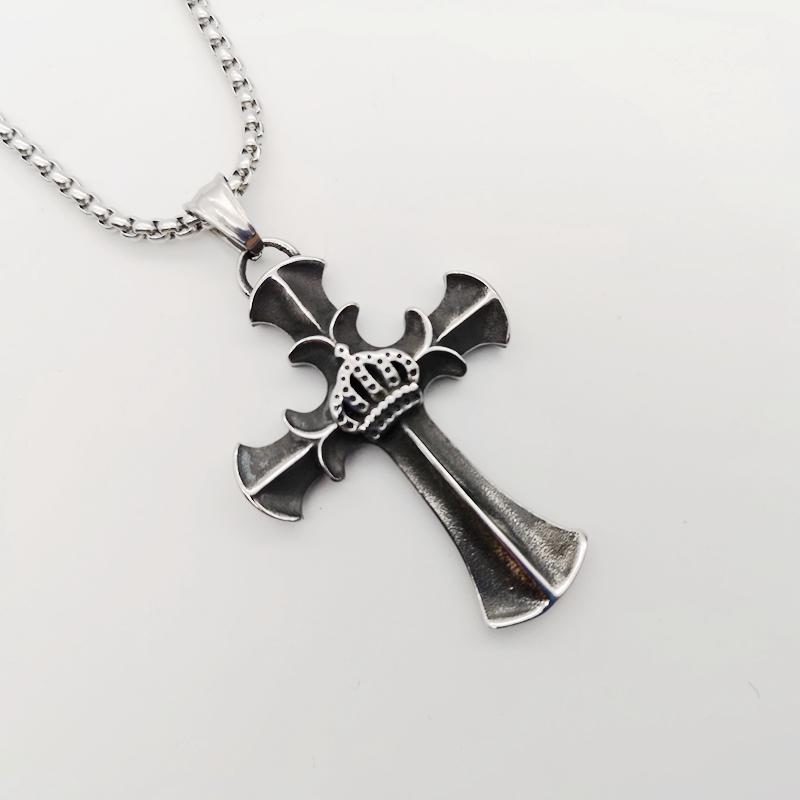 Crown cross pendant necklace Vintage 316 stainless steel stylish cross necklace men fashion jewelry gift Crown
Crown cross pendant necklace Vintage 316 stainless steel stylish cross necklace men fashion jewelry gift Crown
